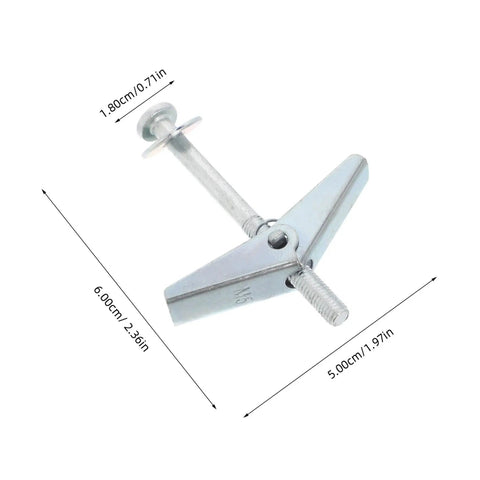 Close-up of M5x60mm petal expansion screw showing dimensions, part of the Petal Expansion Screws Set M5x60mm For Hollow Walls Drywall Gypsum Board