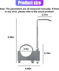 Dimensions of Heavy Duty 2.5 Inch Exhaust Clamp With Hanger for 2-1/2 Inch Pipe Universal Car Muffler Mount Kit