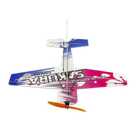 Top view of Sakura EPP Foam RC Plane Kit 420mm Wingspan Rad Aerobatic Beast With Carbon Rods Durable Build Includes Motor ESC