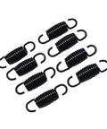 Solid Black Tension Springs 8 Pack With Reliable Hook To Hook Grip, 44.5 mm, perfect for furniture fix and heavy pull tasks.
