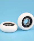 Two Ten Pack 6202RS Circular Arc Pulleys With Plastic Coated Polyamie Nylon Bearings for Heavy Duty Machinery.
