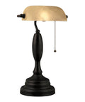 Antique Banker Desk Lamp In Oil Rubbed Bronze With Pull Chain Corded Lighting For Home Office Dorm Or Apartment Smart Home Capable