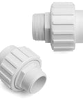 Two Piece Universal One And A Half Inch PVC Slip Union Socket Joint Adapter Fitting Quick Connector Replacement For Pool Or Spa Pump