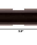 Two Way Adjustable Door Hinge Tool For Four Point Five Inch By Four Point Five Inch Commercial Hinges Quick Fifteen Second Door Alignment Made In USA Updated Device For Worn Or Squeaky Hinges Easy To Use shown as a single unit measuring 5.9 inches long and 1.2 inches high.