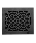 Ornate Victorian Floor Register 10 By 12 Opening Heavy Duty Cast Aluminum Walkable Vent With Adjustable Louver Damper For Airflow Control Black Finish