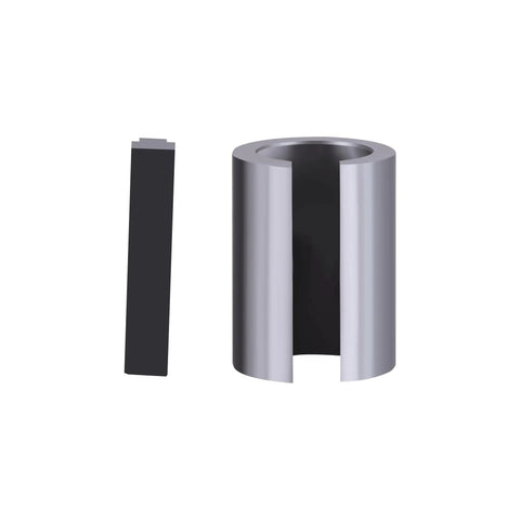 Heavy Duty Shaft Adapter From 1 Inch Straight Shaft To 1-7/16 Inch, Fits Gas Engine Pulleys, Includes 1/4 To 3/8 Inch Key, 2 Inch Long, Black, Sleeve Attachment For Easy Pulley Conversion, black sleeve and key