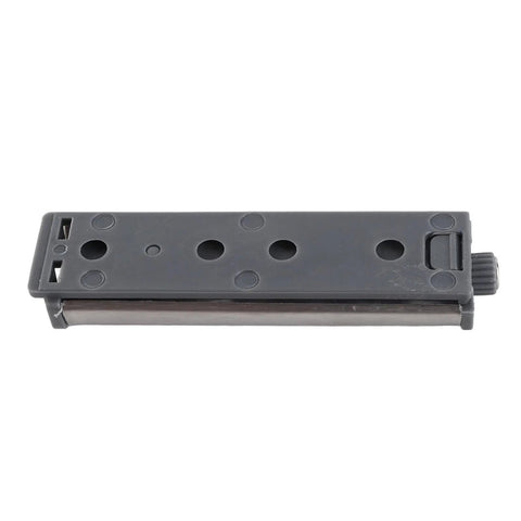Push To Open Magnetic Cabinet Latch With Stainless Steel Housing, shown from top angle, with visible spring-loaded mechanism.