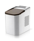 Fast Freeze Countertop Ice Maker Delivering Quick Snap Cubes and No Fuss Automatic Cooling, compact design, brown lid