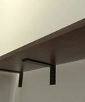 Countertop Support Bracket 2 Pack Heavy Duty Hidden L Bracket 12x6x2.5 Inches for Quartz Granite Laminate Black installed view