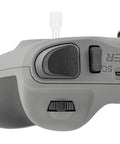 Side view of T8L ExpressLRS 2.4GHz Hall Gimbal Compact Radio Transmitter, showing controls and bind button detail in grey.