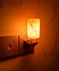 Himalayan Salt Lamp 2 Pack Plug In Night Light with 360 Degree Adjustable Wall Plug, pink crystal rock salt handcrafted cylinder glowing