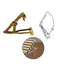 245mm Adjustable Ratchet Lifting Hinge For Drawing Tables And Massage Beds Featuring Seven To Ten Gear Settings showing mounting design and mechanism.