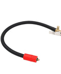 Premium Flexible Silicone Tire Inflator Extension Hose 40cm With Quick Clamp Chuck For Cars Motorcycles Bikes No Sweat Roadside Help Easy Reach Tight Spots Essential Garage Tool Game Changing Auto Repair Gear You Need Right Away black 40cm hose with quick clamp chuck and red connector