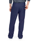 Back view of PerforMAX Reversible Drawstring Scrub Pant ANG-CC Medium Navy, showing pockets and fit on unisex model.