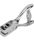 All Metal Handheld Hole Slot Puncher For ID Cards And Paper Crafts With 5.4 Inch Oval Punch And Spring Mechanism Delivers Clean Punches Through 8 Sheets Every Time Built For Heavy Duty Daily Use
