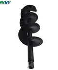 8 Inch Earth Auger Drill Bit For Gardens And Posts Quick Planting Of Flowers And Vegetables Fits Gas Powered Post Digger, black steel