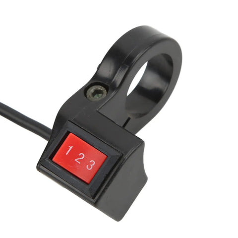 22mm Handlebar 3 Speed Control Switch For Electric Bikes ATVs And Offroad Motorcycles Durable Easy Fit Premium Switch For Street Dirt And Scooter Mods