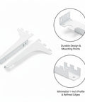 Stainless Steel Wall Mount Column Bracket For Floating Shelves 1 Inch Wide Vertical Support displayed on white background