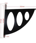 Heavy Duty Floating Shelf Brackets Built Like A Tank With Rustproof Stainless Steel Corner Wall Mount, 202x192mm black bracket.
