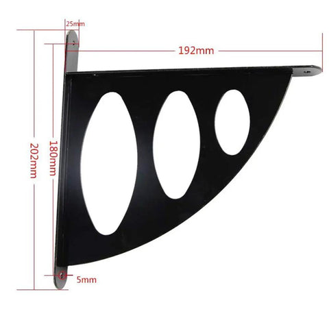 Heavy Duty Floating Shelf Brackets Built Like A Tank With Rustproof Stainless Steel Corner Wall Mount, 202x192mm black bracket.