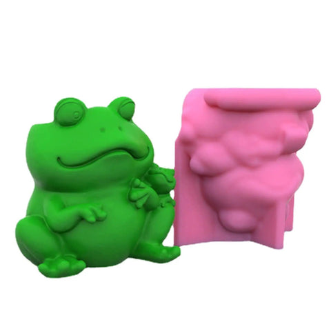 Frogs Planter Silicone Molds For Epoxy Resin And Concrete Crafts, DIY Friendly Cement Gypsum Casts shown with frog design