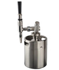 Badass Top Shelf Nitro Cold Brew Coffee Maker Mini Keg With Rapid Nitrogen Gas Dispenser Setup showcasing stainless steel tap system.