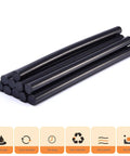 Black Hot Glue Sticks 12 Pack For Hot Glue Gun, 8 Inch Long 0.43 Inch Diameter, Bulk Adhesive Sticks for Crafts and DIY Projects