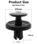 Close-up of 100 Pieces Nylon Engine Under Cover Push Type Retainer Clips Kit With Bonus Fastener Remover For Toyota And Lexus 9046707201