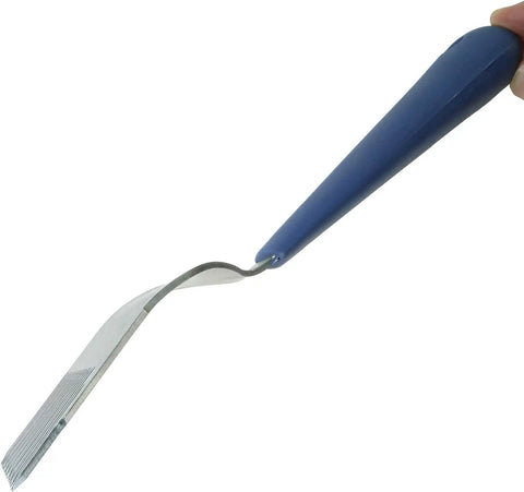 Uncapping Fork For Beekeeping, Stainless Steel Honey Fork Shovel Tool With Plastic Handle shown side view