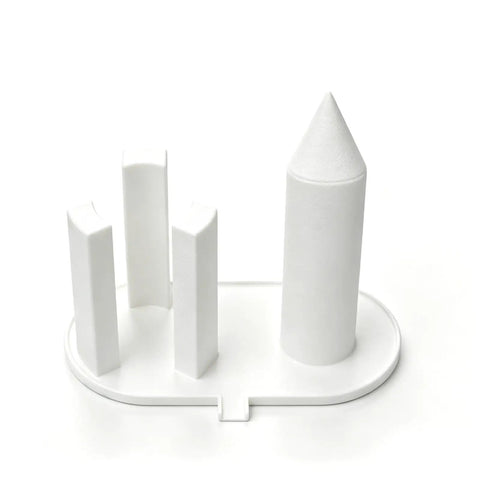 White water flosser stand drying rack for Cordless 3000 Series with elevated drainage and open airflow design