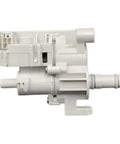 12V DC Washer Drain Pump Motor Replacement For Easy Plug And Play Water Expulsion In Laundry Machines, Reliable Electric Pump For Most Front And Top Load Washers, Durable Impeller System And Quick Install, white plastic housing