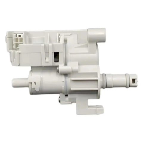 12V DC Washer Drain Pump Motor Replacement For Easy Plug And Play Water Expulsion In Laundry Machines, Reliable Electric Pump For Most Front And Top Load Washers, Durable Impeller System And Quick Install, white plastic housing