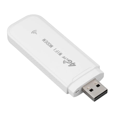 Slick Portable 4G LTE Mobile WiFi Router With All Day Juice Compact Design For Travel Office Home European Coverage High Speed Wireless Hotspot USB Powered SIM Card Ready On The Go, white USB modem.