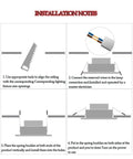 Installation notes for Zero Fuss 10 Pack Recessed LED Ceiling Light Kit with steps for proper setup and wiring.