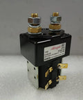 JwDawn Sw80-65 24V 125A Dc Contactor Solenoid Switch Swap In Replacement For Electric Vehicle Forklift Pallet Truck Stacker Golf Cart And Robot Sweeper, showing M8 studs and spade taps.