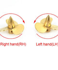 3 Blade Copper Propeller For RC Scale Boats With 3mm Shaft M3 Thread 24mm 26mm And 28mm Sizes Right Hand 26mm RH and Left Hand LH view