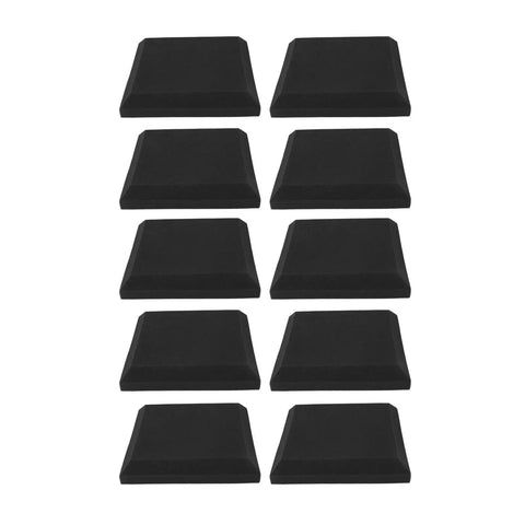 Premium Soundproof Foam Panels for Studio Acoustic Treatment and Noise Reduction Wall Tiles to Banish Echoes, pack of 10, black, 30x30cm