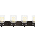 Vintage Farmhouse Bathroom Vanity Light Fixture In Oil Rubbed Bronze Reversible 4 Light Design That Mounts Up Or Down