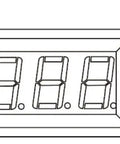 Wiring diagram for Digital Temperature Meter With Blue LED Display And K-Type Thermocouple Sensor, -30 To 800 Degrees Celsius Range.