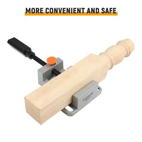 Beefy 2.5 Inch Quick Release Drill Press Vise for Drilling Machine and Milling Projects, Portable Bench Clamp Vise with Rapid Adjust, Heavy Duty Tabletop Vise for Precision DIY Woodworking and Crafts, aluminum vise holding wood blank