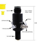 Durable Aluminum Paintball Regulator And Gauge For 4500 PSI Air Tanks With 5/8-18UNF Output 800 PSI Six Valve Configurations