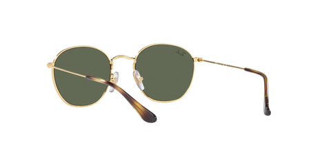 Front view of Kids Round Sunglasses Rob RJ9572S Gold Frame With Grey Gradient Polar Lenses Junior Size XX Small For Narrow Faces 48 mm