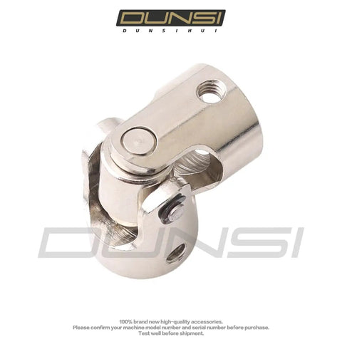 2 Pack Universal Motor Shaft Couplings 8mm To 8mm With Screws, High Quality Wear Resistant Joint Shaft Couplers For Motors, RC Cars, Drones, Robotics, And DIY Projects. Silver metal coupler close-up