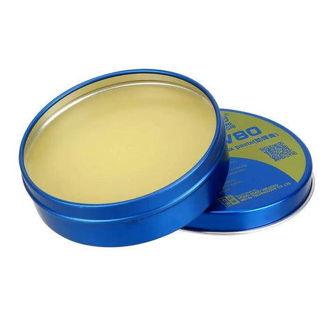 Open container of MCN UV80 Paste Flux No Clean Soldering Tin for PCB BGA PGA SMD Use With Electric Soldering Iron Welding Flux