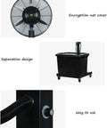 Heavy Duty Industrial Misting Fan With Water Spray Cool Mist Oscillating Pedestal Cooling Fan High Velocity Air Circulator easy to use design.