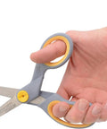 8 Inch Titanium Bonded Scissors With Adjustable Glide And Soft Grip, 2 Pack Multipurpose Shears For Office, Home, And School Use, close-up in hand
