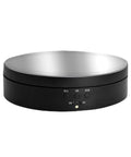 Motorized 360 Degree Rotating Turntable Display Stand With Three Adjustable Speeds And Variable Angle Settings Perfect For Video Shooting Props And Product Showcases Up To 3KG Limit, black platform with buttons.