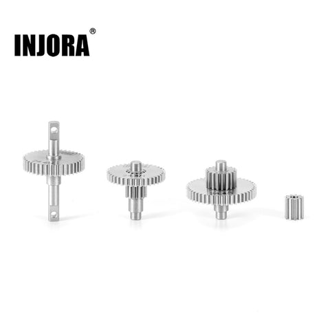 Stainless Steel 24.4 to 1 Transmission Gear Pinion Set for TRX4M Upgrade 1 to 18 RC Crawler Car CNC Machined 15g