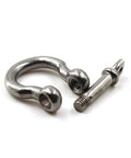M16 304 Stainless Steel D Ring Shackle Screw Pin Bow Link with screw pin design for marine towing and heavy rig pulling