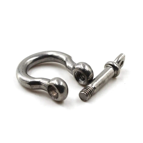 M16 304 Stainless Steel D Ring Shackle Screw Pin Bow Link with screw pin design for marine towing and heavy rig pulling